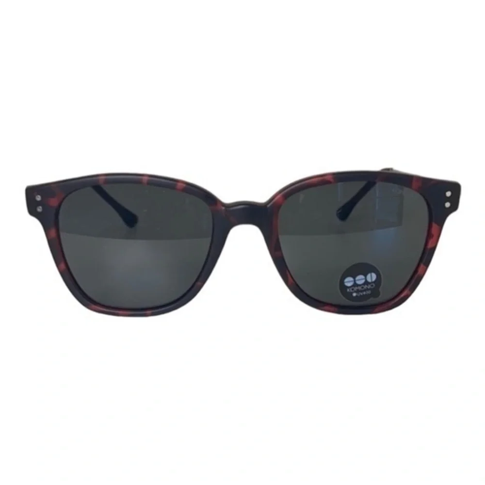 Komono Renee Sunglasses NEW burgundy silver metal arms